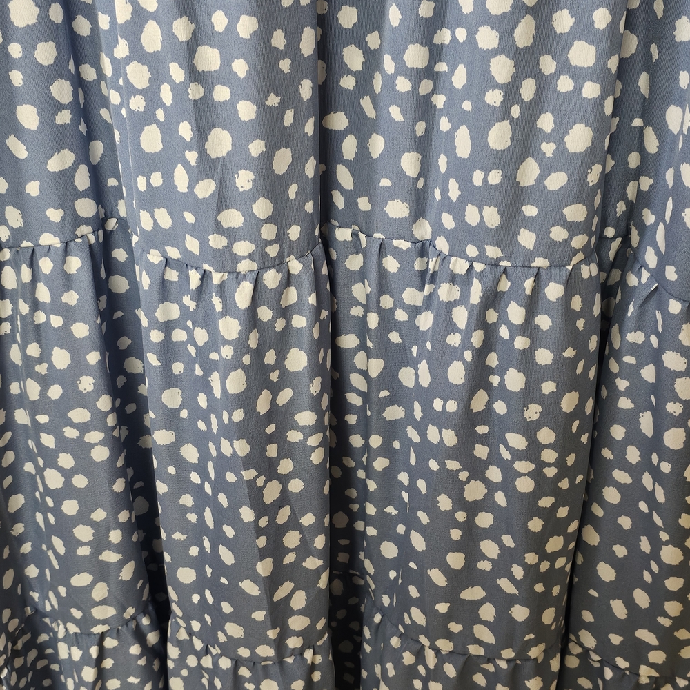 Blue Polka Dot Maxi Dress - Picture 3 of 4